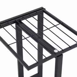 vidaXL 4-Floor Flower Stand Black Metal Indoor Flower Plant Display Shelf Rack - Additional view 5