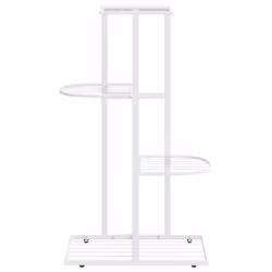 vidaXL 4-Floor Flower Stand White Metal Indoor Flower Plant Display Shelf Rack - Additional view 2