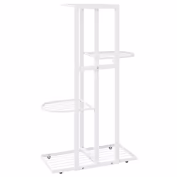 vidaXL 4-Floor Flower Stand White Metal Indoor Flower Plant Display Shelf Rack - Additional view 4