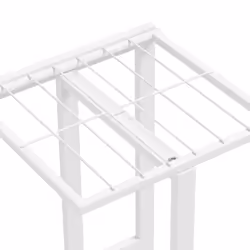 vidaXL 5-Floor Flower Stand White Metal Indoor Flower Plant Display Shelf Rack - Additional view 5