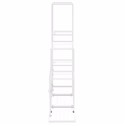 vidaXL Flower Stand White Metal Home Garden Decor Plant Rack Display Shelf