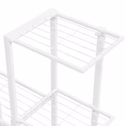 vidaXL Flower Stand White Metal Home Garden Decor Plant Rack Display Shelf - Additional view 5