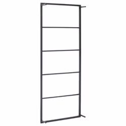 vidaXL Towel Rack Black Steel Bathroom Storage Wall Rack Towel Holder Hanger
