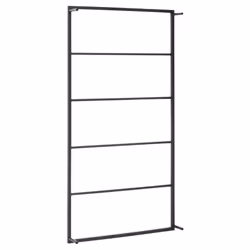 vidaXL Towel Rack Black Steel Bathroom Storage Wall Rack Towel Holder Hanger