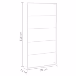 vidaXL Towel Rack White Steel Bathroom Wall Storage Rack Towel Hanger Holder - Additional view 5
