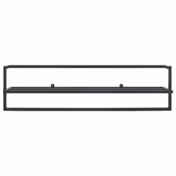 vidaXL Towel Rack Black Iron Bathroom Wall-Mounted Towel Rack Hanger Holder