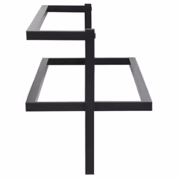 vidaXL Towel Rack Black Iron Bathroom Wall-Mounted Towel Rack Hanger Holder