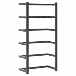 vidaXL Towel Rack Black Steel Bathroom Storage Wall Rack Towel Holder Hanger - Additional view 4