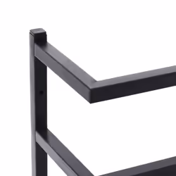 vidaXL Towel Rack Black Steel Bathroom Storage Wall Rack Towel Holder Hanger - Additional view 5