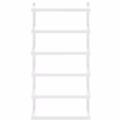 vidaXL Towel Rack White Steel Bathroom Wall Storage Rack Towel Hanger Holder