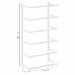 vidaXL Towel Rack White Steel Bathroom Wall Storage Rack Towel Hanger Holder - Additional view 6