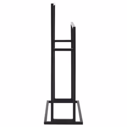 vidaXL Freestanding Towel Rack Black Iron Bathroom Storage Rack Towel Holder