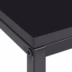 vidaXL 2x Side Tables Black Steel Telephone Couch Coffee Centre Accent Table - Additional view 4