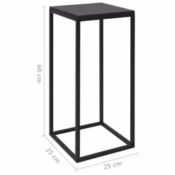 vidaXL 2x Side Tables Black Steel Telephone Couch Coffee Centre Accent Table - Additional view 5