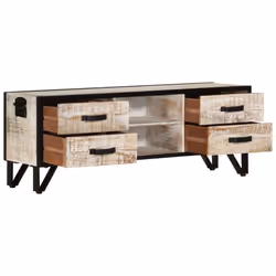 vidaXL Solid Acacia Wood TV Cabinet Lowboard Plasma TV Cabinet Stand Sideboard