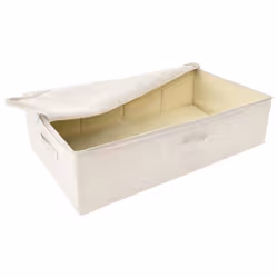 vidaXL Storage Box Fabric Cream Home Bedroom Foldable Box Storage Case Chest - Additional view 8