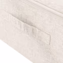 vidaXL 2x Storage Boxes Fabric Cream Home Foldable Box Storage Case Chest - Additional view 9