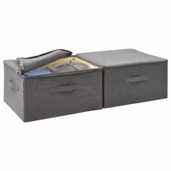 vidaXL 2x Storage Boxes Fabric Anthracite Home Foldable Box Storage Case Chest