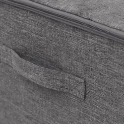 vidaXL 2x Storage Boxes Fabric Anthracite Home Foldable Box Storage Case Chest - Additional view 4
