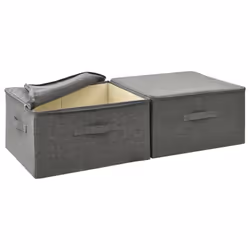 vidaXL 2x Storage Boxes Fabric Anthracite Home Foldable Box Storage Case Chest - Additional view 9