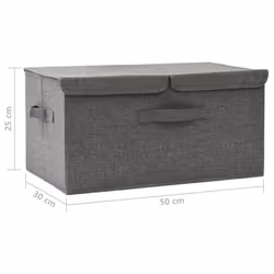 vidaXL Storage Box Fabric Anthracite Home Foldable Box Storage Case Chest - Additional view 10