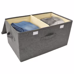 vidaXL Storage Box Fabric Anthracite Home Foldable Box Storage Case Chest