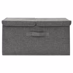 vidaXL Storage Box Fabric Anthracite Home Foldable Box Storage Case Chest