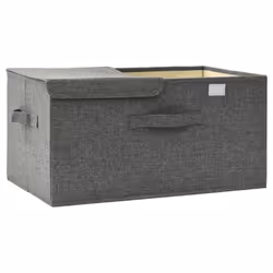 vidaXL Storage Box Fabric Anthracite Home Foldable Box Storage Case Chest - Additional view 6