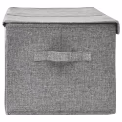 vidaXL Storage Box Fabric Grey Home Bedroom Foldable Box Storage Case Chest - Additional view 5