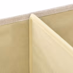 vidaXL Storage Box Fabric Cream Home Bedroom Foldable Box Storage Case Chest - Additional view 8
