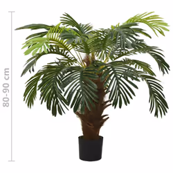 vidaXL Artificial Cycas Palm with Pot 90 cm Green Floral Decor Fake Plant - Additional view 5