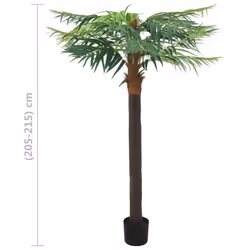 vidaXL Artificial Phoenix Palm with Pot 215 cm Green Home Indoor Floral Decor - Additional view 5