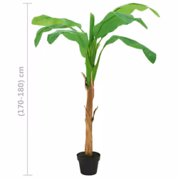 vidaXL Artificial Banana Tree with Pot 180 cm Green Home Indoor Floral Decor - Additional view 6