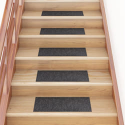 vidaXL 15x Self-adhesive Stair Mats Rectangular Grey Home Stair Protector
