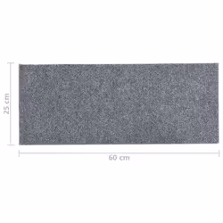 vidaXL 15x Self-adhesive Stair Mats Rectangular Light Grey Stair Protector - Additional view 6