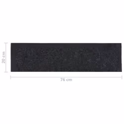vidaXL 15x Self-adhesive Stair Mats Rectangular Black Home Stair Protector - Additional view 6