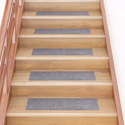 vidaXL 15x Self-adhesive Stair Mats Rectangular Light Grey Stair Protector