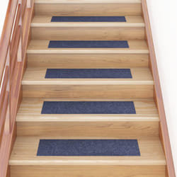 vidaXL 15x Self-adhesive Stair Mats Rectangular Grey Blue Home Stair Protector