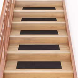 vidaXL 15x Self-adhesive Stair Mats Rectangular Brown Home Stair Protector