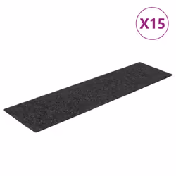 vidaXL 15x Self-adhesive Stair Mats Rectangular Anthracite Stair Protector