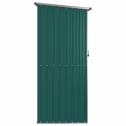 vidaXL Garden Shed Green Galvanised Steel Outdoor Storage Shed Tool Organiser - Additional view 4