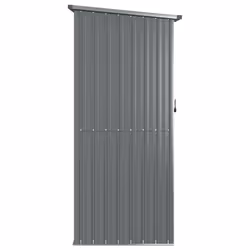vidaXL Garden Shed Grey Galvanised Steel Outdoor Storage Shed Tool Organiser - Additional view 4