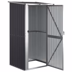 vidaXL Garden Shed Anthracite Galvanised Steel Outdoor Tool Shed Tool Cabinet