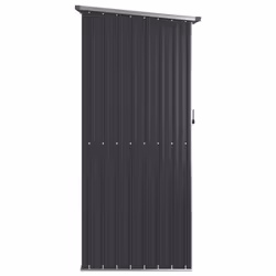 vidaXL Garden Shed Anthracite Galvanised Steel Outdoor Tool Shed Tool Cabinet - Additional view 4