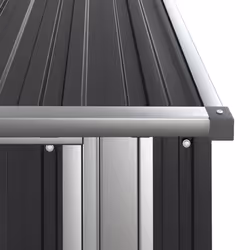 vidaXL Garden Shed Anthracite Galvanised Steel Outdoor Tool Shed Tool Cabinet - Additional view 6