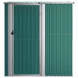 vidaXL Garden Shed Green Galvanised Steel Garage Outdoor Storage Shed House