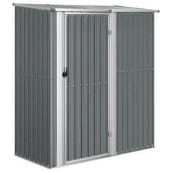 vidaXL Garden Shed Grey Galvanised Steel Outdoor Patio Storage Shed House