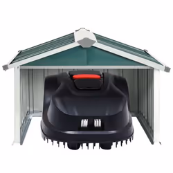 vidaXL Garden Robot Lawnmower Shed Galvanised Steel Green Tool Storage Shed - Additional view 2