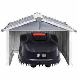 vidaXL Garden Robot Lawnmower Shed Galvanised Steel Grey Outdoor Storage House - Additional view 2