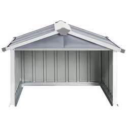 vidaXL Garden Robot Lawnmower Shed Galvanised Steel Grey Outdoor Storage House - Additional view 3